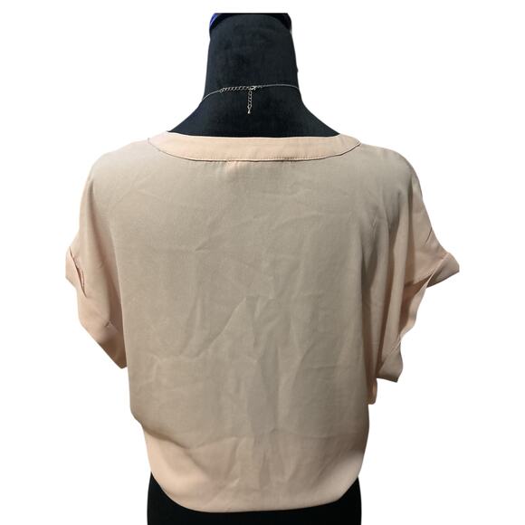 Philosophy Pink Blush V-Neck Blouse L EUC - Picture 2 of 7